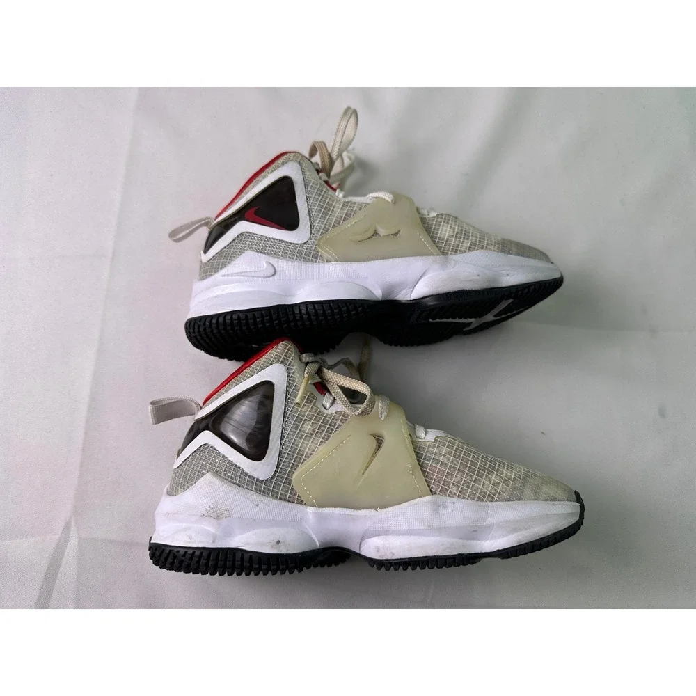 Nike LeBron 19 Sketch PS White‎ Red Black Basketball Shoes DD0421-101 Kids 1.5Y